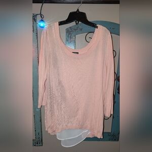 torrid Light Pink Scoop Neck Tunic Top